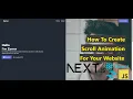 How To Create Scroll Animation For Your Website Using NextJS