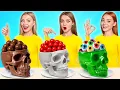 Download Lagu Gummievoedsel, Echt Voedsel vs Chocoladevoedsel | Grappige Voedseloorlog Multi DO Challenge MP3