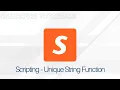 Sportscode Tutorial Unique String Function