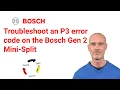 Troubleshoot a P3 error code on the Bosch Generation 2 Mini-Split