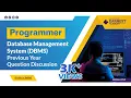 KERALA PSC PROGRAMMER - DATABASE MANAGEMENT SYSTEMS