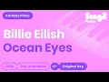 Download Lagu Billie Eilish - Ocean Eyes (Piano Karaoke)