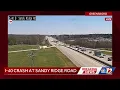 I-40 crash at Sandy Ridge Road