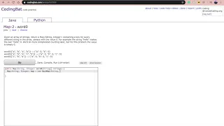 Map-2 word0 Java Tutorial Codingbat com