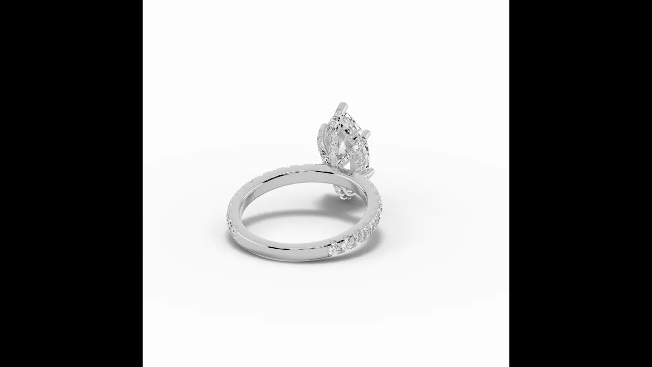 Marquise Coronet Diamond Crown Engagement Ring