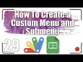 How to create a custom menu and submenu Apps Script 29
