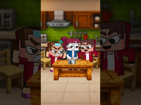 Little JJ Refused To Take Medicine Until His Mom Made This Clever Game 🥤😂 #minecraft #shorts