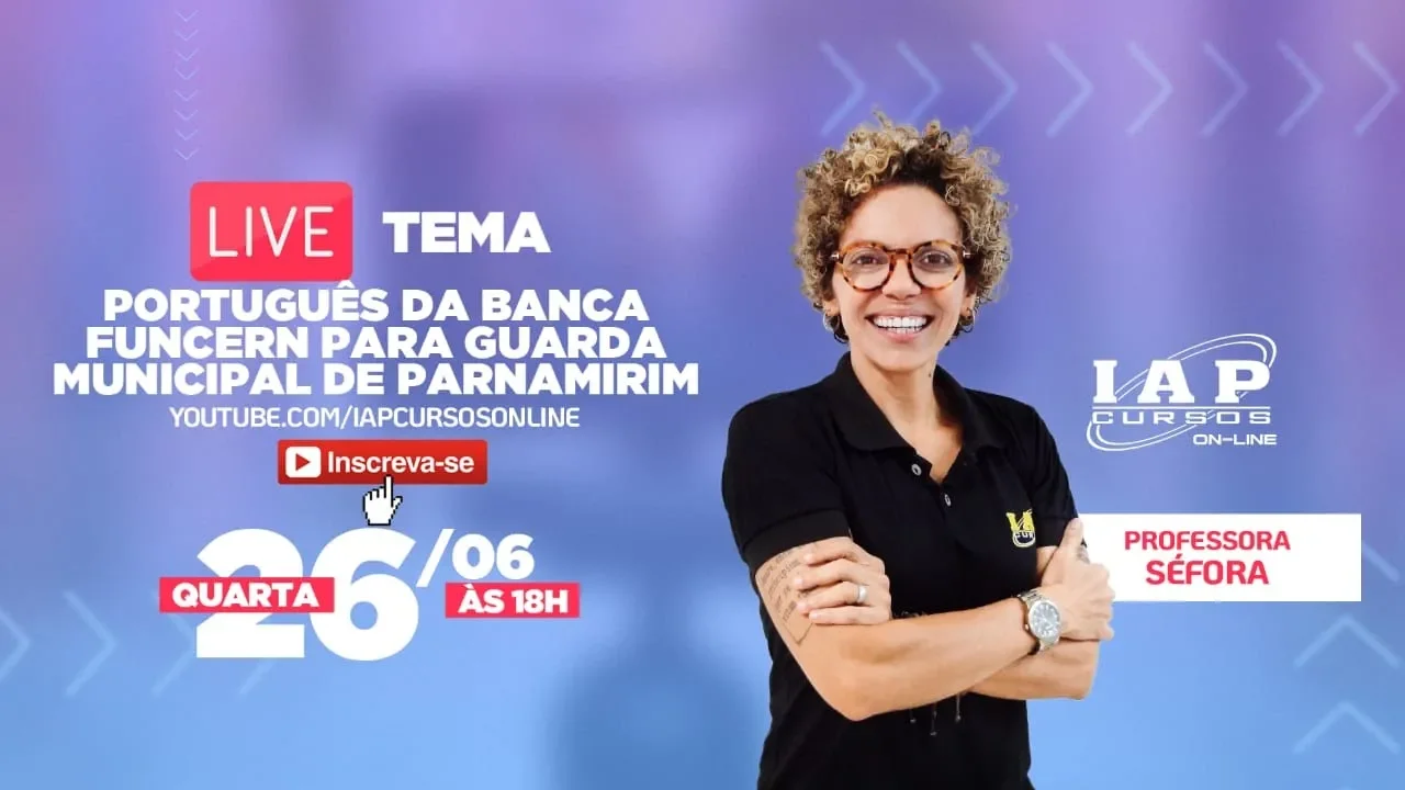 LIVE: PORTUGUÊS DA BANCA FUNCERN PARA A GUARDA MUNICIPAL DE PARNAMIRIM!