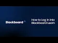 How to Log in into Blackboard
