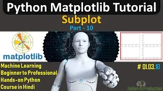 Matplotlib Subplot Matplotlib Tutorial in Hindi Part-10 Machine Learning Tutorial 03 10
