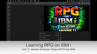 Learn RPG on IBM i with VSCode Variable-Dimension Arrays AUTO and VAR