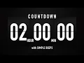 Lagu 2 Hour Countdown Timer 🕙 Flip Clock with Simple Beeps 🔊🖤