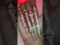 GLOWING BONES AS NAILS 3D NAIL ART