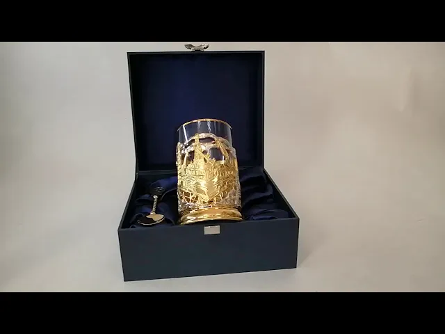 Видео-обзор Подстаканник 'Нефтяная башня', с посеребрением и золочением