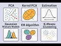 PCA Kernel PCA Estimation Gaussian Mixture Models EM Algorithm K-Means Clustering