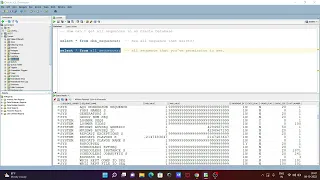 How to get All Sequences in Oracle Database