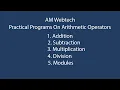 expressions and arithmetic operators in c c language tutorial c programming LEC am webtech