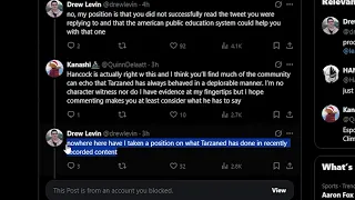 tarzaned reacts to people on Twitter trying to get him banned
