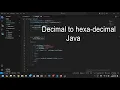 Write a Java program to convert a decimal number to hexadecimal number Decimal number to Hexa