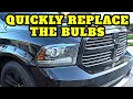 RAM Truck Headlight bulb replacement THE EASY WAY 2009 to 2019