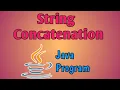String Concatenation Java Program