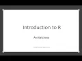Introduction to R