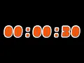30 Seconds Countdown Timer with Alarm Time Markers Chapters - Orange White