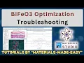 BiFeO Geometry Optimization Troubleshooting Band Structure