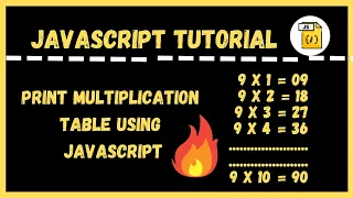 Print Multiplication Table in JavaScript JavaScript Bootstrap Program 06