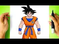 How to DRAW GOKU Full Body - Dragon Ball