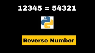 Reverse a Number in Python Reverse a number in Python using slicing
