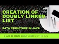Doubly Linked List CREATION DSA in JAVA