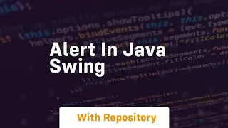alert in java swing