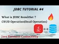 ResultSet in JDBC Fetching data from table using JDBC CRUD Operation using JDBC
