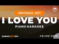 Lagu I Love You - Celine Dion (Piano Karaoke)