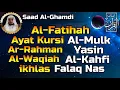 Download Lagu Surah Al Fatihah (Ayat Kursi) Al Mulk,Ar Rahman,Al Waqiah,Yasin,Al Kahfi \u0026 3 Quls By Saad Al Ghamdi