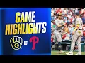Brewers vs Phillies Game Highlights 25 MLB Highlights