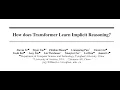 QA How does Transformer Learn Implicit Reasoning
