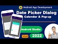 How to Implement Date Picker Dialog in Android Studio 2022 Pop Up Calendar Dialog tutorial Hindi