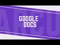Google Docs An introduction for new G-Suite users