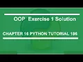 OOP Exercise 1 solution Python tutorial 186