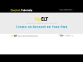 MyELT Create an Account on Your Own