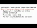 Blender Command Port send Python script to Blender with Vocola voice command