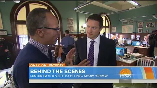 Lester Holt goes bts of Grimm