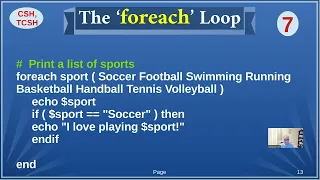 Linux Shell Scripting The for and foreach Loop