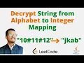 1309 Decrypt String from Alphabet to Integer Mapping Java Easy explanation Hindi