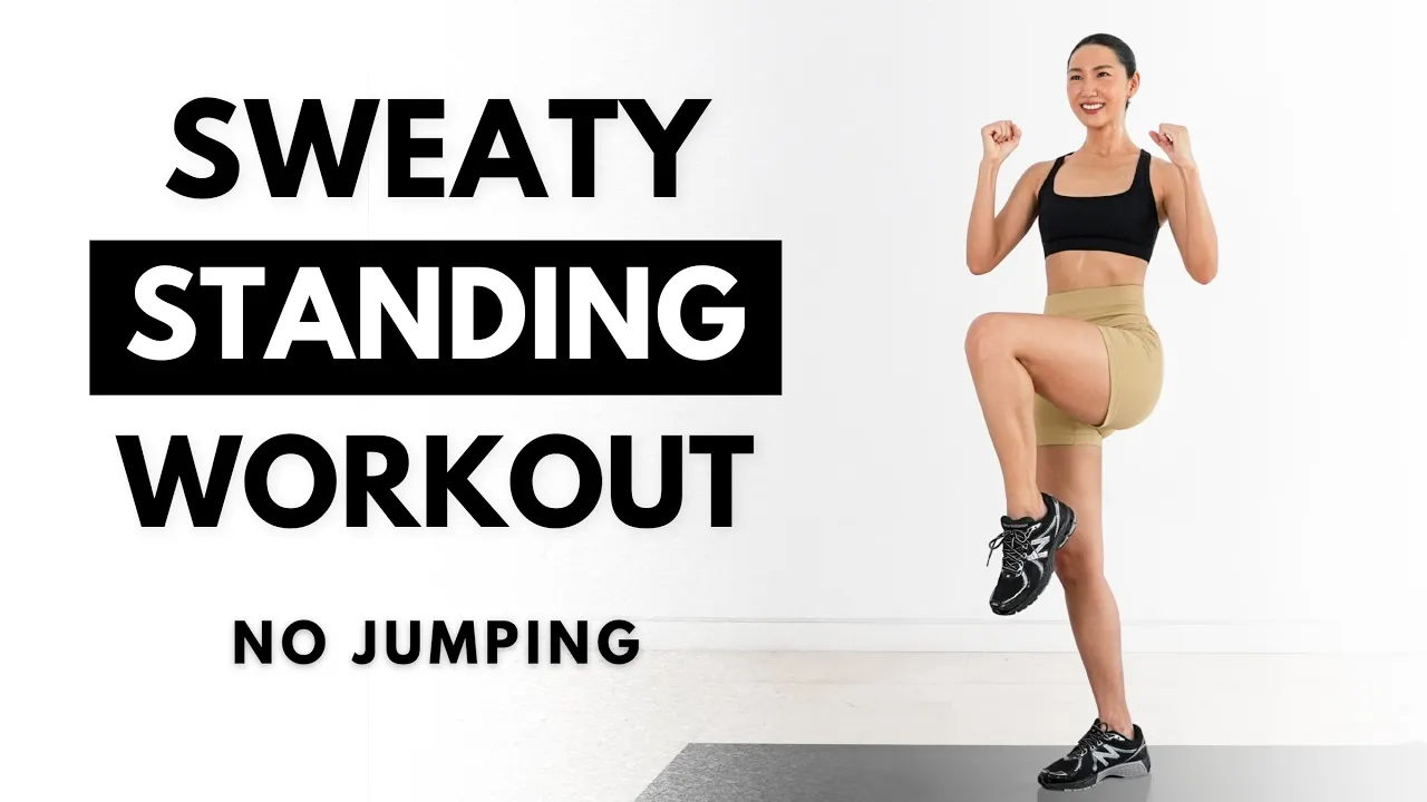 Sweaty 10-Min Fat Burning Standing Workout (No Jumping, Beginner)