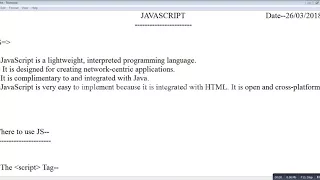 JavaScript Basics - Lecture 1