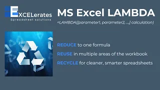 Excel LAMBDA Tutorial Create Reusable Formulas in Minutes
