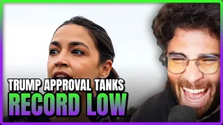 Trump s Approval Hits RECORD LOW As AOC Takes On James Carville Hasanabi Reacts